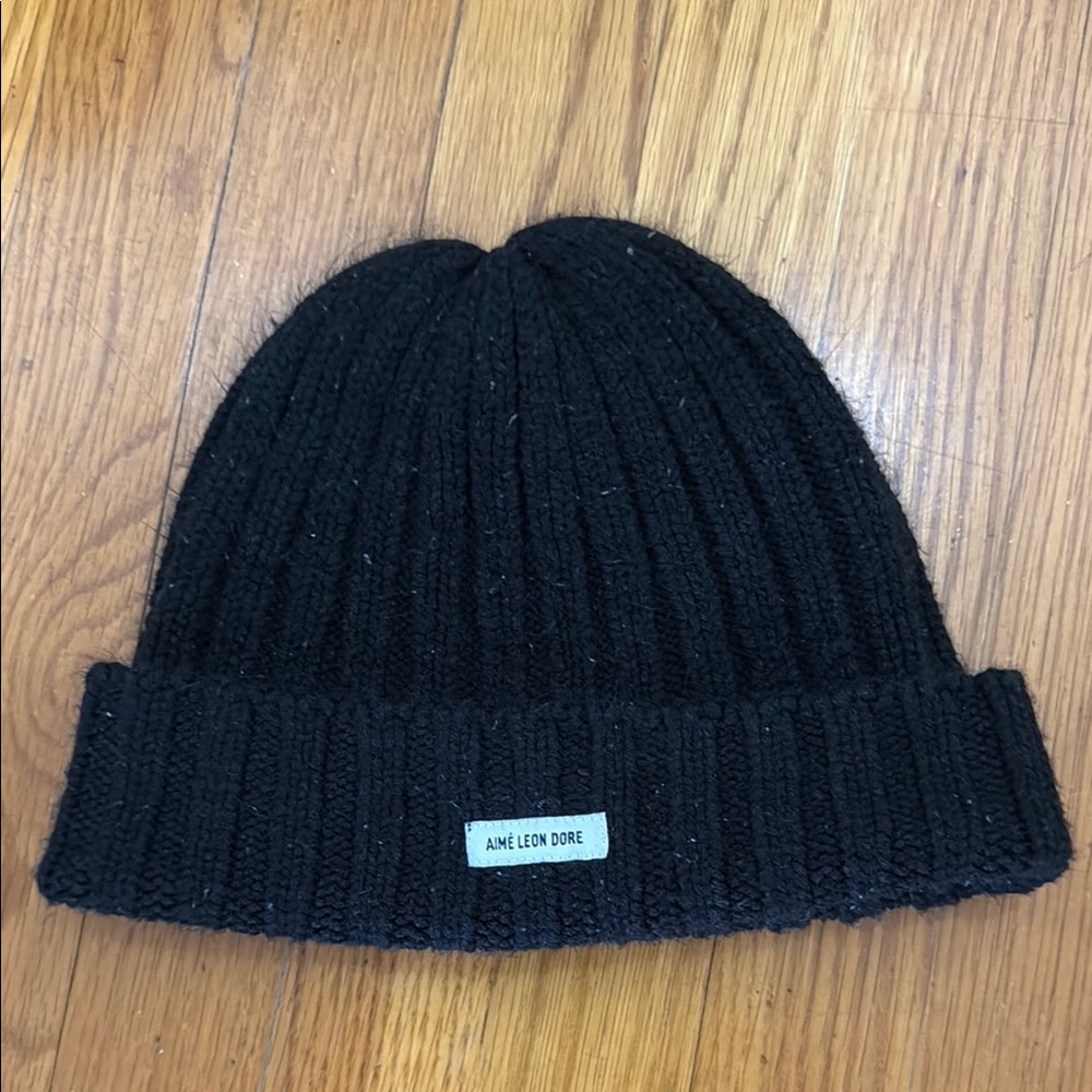 Aime Leon Dore Black Knit Beanie